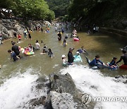 피서객 몰린 계곡