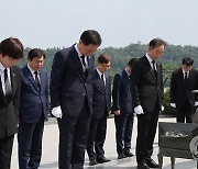 국립서울현충원 충열대 참배하는 김기현 대표