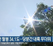 홍천 팔봉 34.1도…당분간 강원 내륙 무더위