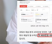 월수입 6800만원?···200만 유튜버 수익공개, 실상은?