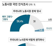 국민 56% “우리 노동시장 문제”, 47% “노사관계 불안정”