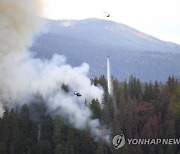 Highway Fire burns in the Sierra Nevada