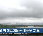 대구·경북 흐리고 비 최고 80mm…대구 낮 31도