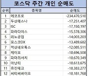 코스닥 주간 개인 순매도 1위 ‘에코프로’