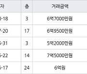 성남 정자동 정자한솔마을주공5차 42㎡ 6억7000만원에 거래