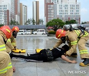 증평스포츠종합센터서 을지연습 실제 훈련