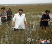 김정은, 평안남도 간석지 침수피해 복구현장 시찰