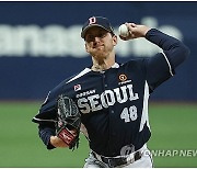 '브랜든 115구 역투+로하스 3타점'… 두산, '3실책' 키움 연이틀 제압