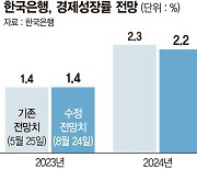 한은, 내년 성장률 0.1%p 하향