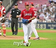 [MD포토] 문승원 '선발투수 변신 실패'