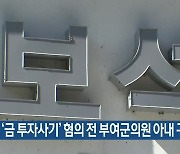 ‘금 투자사기’ 혐의 전 부여군의원 아내 구속