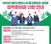 용인시, 초·중·고 입학준비금 추가접수…지역화폐로 10만원