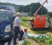 강원 고성 거진농협, 올 첫 벼베기