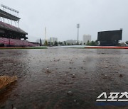 [포토] 폭우에 물바다 된 광주기아챔피언스필드