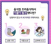 음식점 조리음식에서 이물 발견 시 대응요령