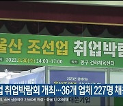 조선업 취업박람회 개최…36개 업체 227명 채용 예정