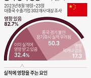 [그래픽] 중국 경기 영향 조사 결과