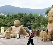 가을맞이 볏짚 아트 작품 감상