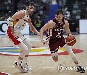 World Cup Spain Latvia Basketball