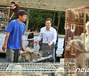 학대받던 개 1400여마리 구조 김동연 경기지사…'동주' 이름도 지어줬다