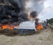 공주 탄천면 양계장서 불…병아리 1만5천마리 폐사