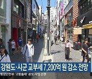 내년 강원도·시군 교부세 7,200억 원 감소 전망