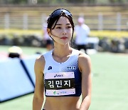 [포토] '육상계 카리나' 김민지, 미소 한스푼