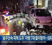 ‘음주단속 피해 도주’ 차량 7대 들이받아…60대 입건