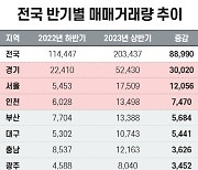 상반기 아파트 매매거래량 77%↑ 수도권은 '따블'