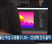 지난해 울산 여성 고용률 51.4%…23년째 전국 꼴찌