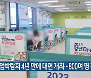 청년취업박람회 4년 만에 대면 개최…800여 명 참가