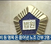 전임비 등 명목 돈 뜯어낸 노조 간부 3명 징역형