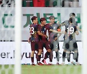 '홍윤상 결승골' 황선홍호, 키르기스스탄 1-0 제압…예선 첫 승