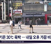 낮 기온 30℃ 육박.. 내일 오후 가끔 비