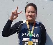 안산시청 정유선, 실업단육상 女투포환 시즌 8관왕 기염