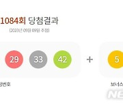 1084회 로또 1등 '8, 12, 13, 29, 33, 42'…보너스 '5'