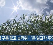 충북 구름 많고 늦더위…“큰 일교차 주의”