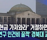 "현금 가져와라"···'연구 인건비 꿀꺽' 경북대 교수 구속