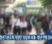 ‘경기도 청년기본조례 개정안’ 상임위 의결…청년 연령 39세로 확대