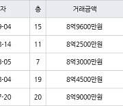 용인 보정동 동아솔레시티 133㎡ 8억9600만원에 거래