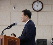 출입기자 간담회 하는 김영호 장관