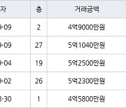 용인 신갈동 신흥덕 롯데캐슬레이시티 59㎡ 4억5800만원에 거래