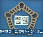 지인 살해한 전과 26범에 무기징역 선고