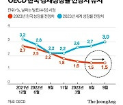 OECD 세계 성장률 전망치 올렸는데, 韓 전망치는 '1.5%' 유지