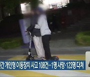 전북 3년간 개인형 이동장치 사고 108건…1명 사망·123명 다쳐