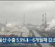 8월 울산 수출 5.9%↓…6개월째 감소