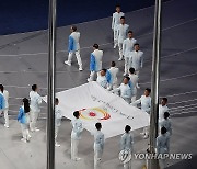 게양대로 옮겨지는 아시아올림픽평의회 기