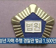 미성년 자매 추행 경찰관 벌금 1,500만 원