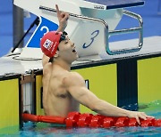 지유찬, 자유형 50ｍ 금메달... 항저우AG 한국수영 첫 정상