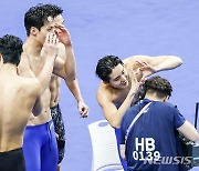 대한민국 남자 계영 '우리가 금메달이야'